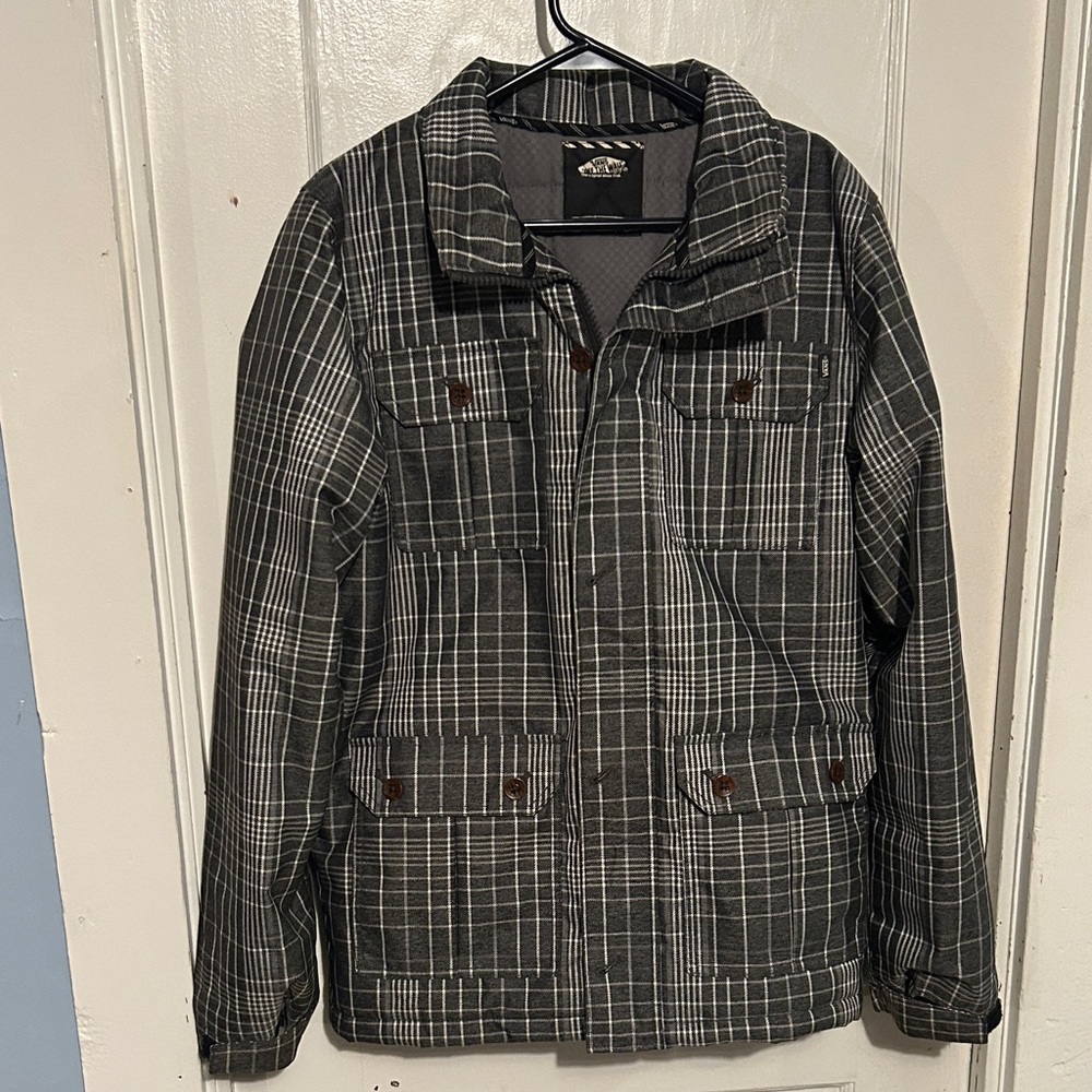 Vans Men's Black and White Snowboard Jacket